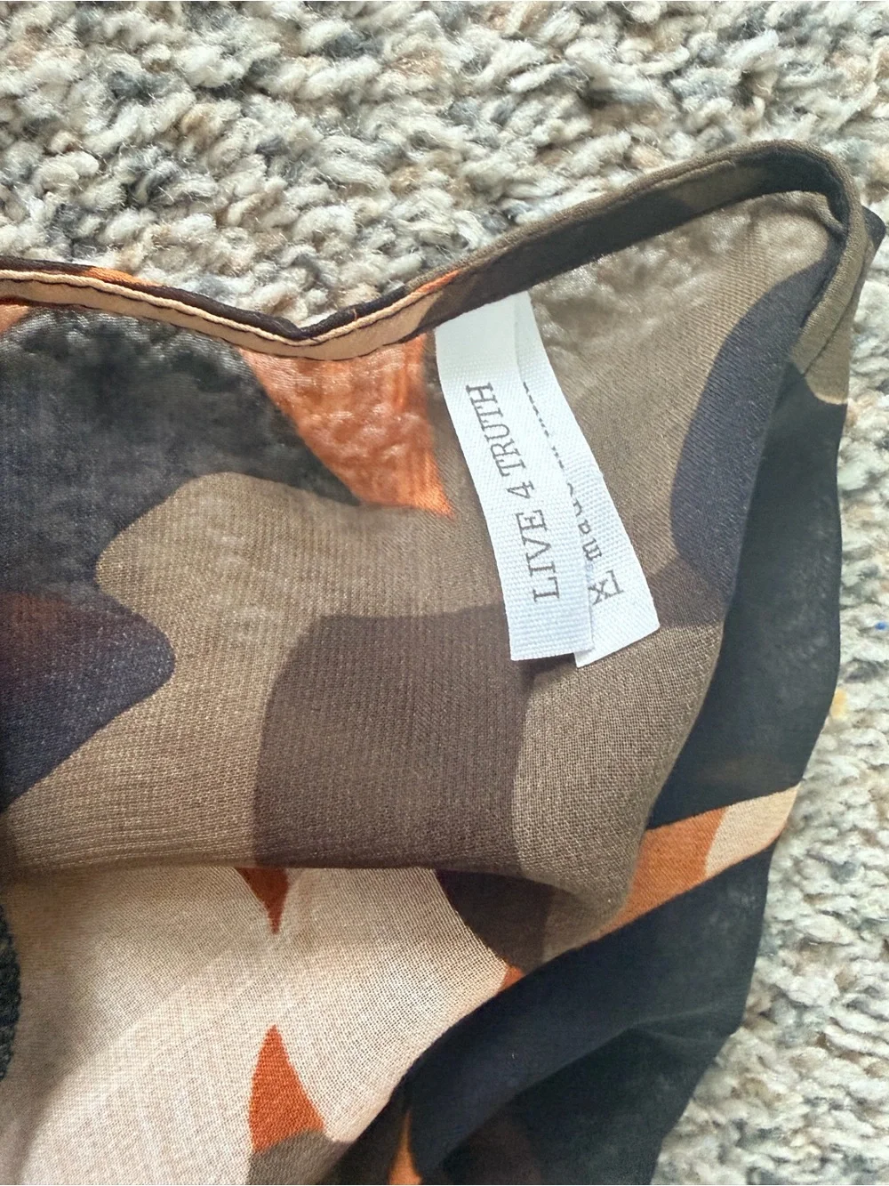 Live 4 Truth Sheer Floral kimono in Orange, Black & Cream